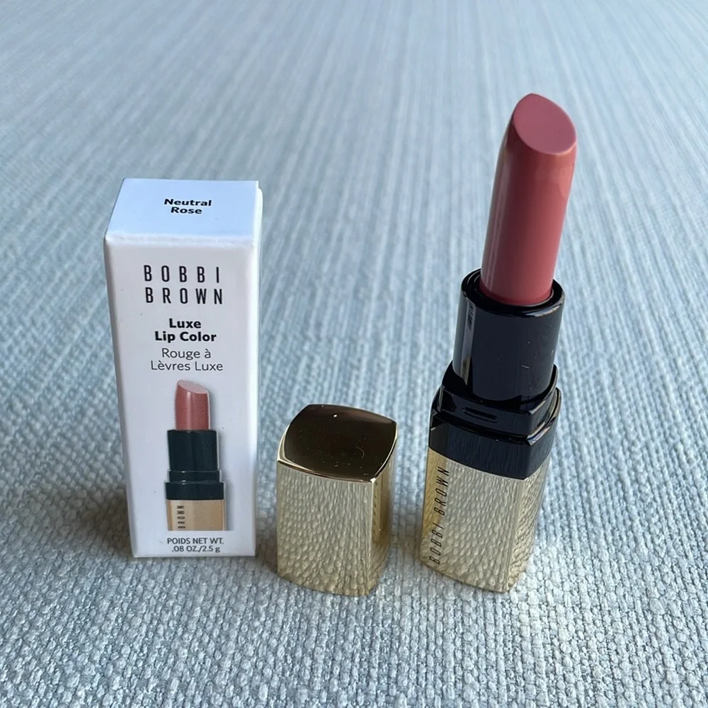 Bobbi Brown mini luxe lipstick in neutral rose